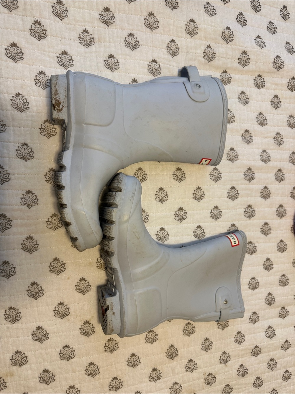 Hunter Light Gray Mid-Calf Rain Boots